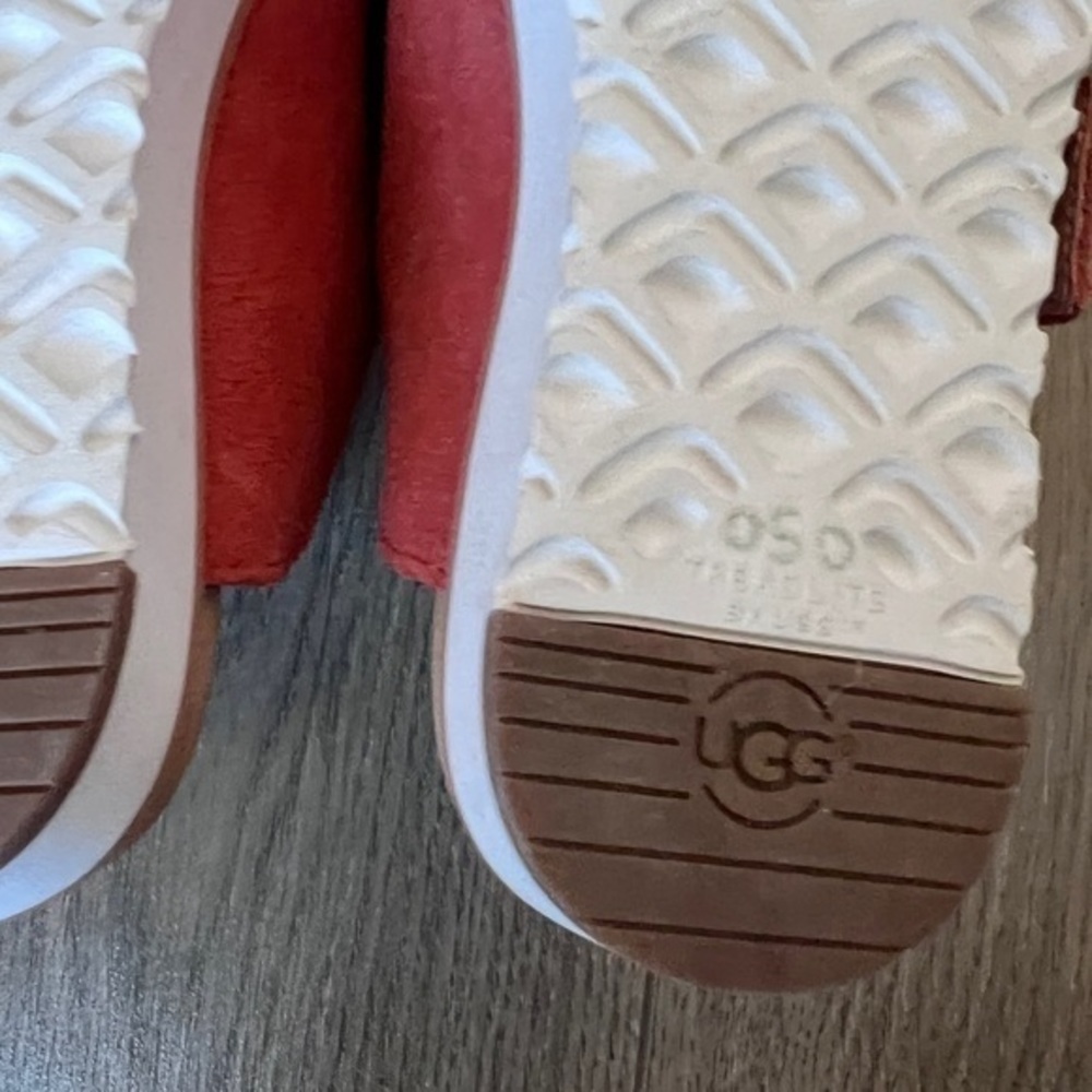 UGG Fluff Indio Flat Sandal In Red Rock Size US 5 - Picture 12 of 12